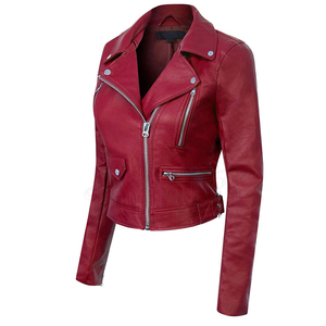 Chaqueta de Cuero para Mujer, Estilo Bomber Corto, de Piel de Vaca Genuina, Transpirable, de Alta Calidad, para Invierno, Venta al Por Mayor - Product Image 3