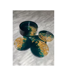 Dessous de verre en résine au look tendance pour fêtes et célébrations feuille concevant des produits de qualité exclusifs - Product Image 5