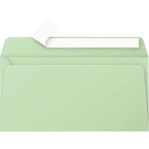 Enveloppes fenêlées autocollantes vertes 120g/m DIN 220x110mm 20 pièces/paquet - Clairefontaine Pollen - Product Image 1