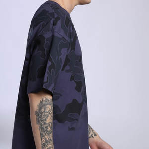 Confortable sur mesure grande taille respirant séchage rapide vêtements de rue tissu de coton lourd hommes T-Shirts - Product Image 6