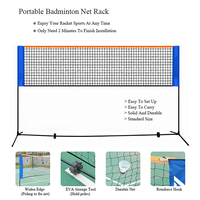 Filet de tennis de bonne qualité pour cour intérieure extérieure portable réglable et durable