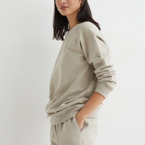 Sweat-shirt en éponge surdimensionné de haute qualité pour femmes sweat-shirts unis à capuche avec logo personnalisé vêtements - Product Image 4