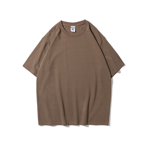 เสื้อยืดคอกลมเข้ารูปผ้าคอตตอนทรงบ็อกซี่ทรงโอเวอร์ไซส์สำหรับผู้ชายเสื้อเชิ๊ตผ้าคอตตอนแบบปรับแต่งโลโก้ได้ตามต้องการระบายอากาศได้ดี - Product Image 5
