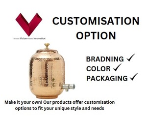 ขวดน้ำทองแดงมรดกของทองแดง matka matka Matt ตอก12 LTR กันรั่วปราศจาก BPA เป็นมิตรกับสิ่งแวดล้อมใช้ได้ทั้งชายและหญิง - Product Image 3