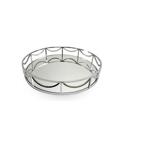Bandeja de Servicio RABEH Plateada, de Metal, Grado Comercial, Acabado Pulido, Apta para Lavavajillas, Vajilla Decorativa para Bodas - Product Image 6