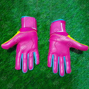 Guantes de Bateo Profesionales de Cuero Suave SAAR INDUSTRIES al por Mayor, Combinación de Colores Amarillo Fluorescente y Rosa, Ambidiestros, Personalizados - Product Image 6