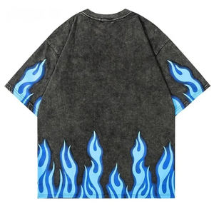 Camiseta lavada con ácido con logotipo personalizado para hombre, ropa de calle de alta calidad, camiseta vintage de gran tamaño, camisetas de algodón de talla grande 100% para hombre - Product Image 6