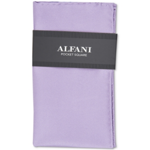 Fazzoletto da taschino Alfani da uomo, taglia regolare, in twill di seta viola, tinta unita - Product Image 1