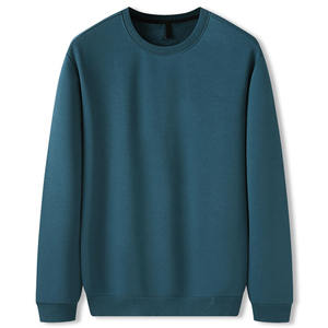 Sweats à capuche pour hommes à manches longues et à épaules tombantes de haute qualité OEM Logo personnalisé imprimé Pull à col rond surdimensionné Sweatshirts - Product Image 3