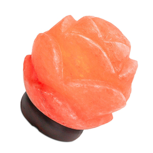 Lámpara de Sal Rosa del Himalaya Tallada a Mano, Lámpara de Mesa de Cristal - Product Image 4