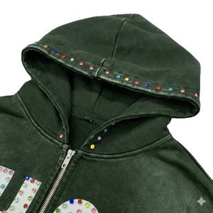 Sweat à capuche d'hiver surdimensionné de qualité supérieure, 400 GSM |   Serviette personnalisée avec broderie de logo |   Fournisseur en gros de sweats à capuche unisexes streetwear - Product Image 3