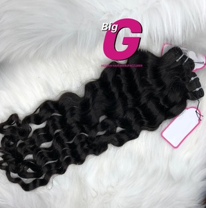 Extensions de ruban de tissage de cheveux humains vietnamiens ondulés à trame alignée cuticule vierge brute non transformée au prix de gros - Product Image 2