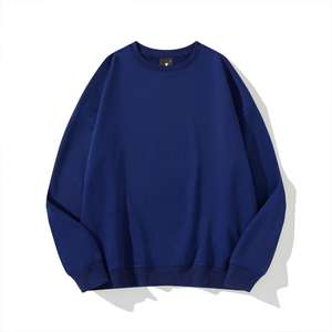 เสื้อสเวตเชิ้ตคอกลมทรงโอเวอร์ไซส์สำหรับผู้ชาย คุณภาพสูง ผลิตตามแบบ OEM ลายเรียบ ผ้าถักแบบซักแล้ว พร้อมซับในสำหรับฤดูใบไม้ร่วง - Product Image 2