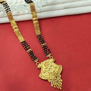 Venta al por mayor Forming 24K Gold Filled Long Pendant Mangalsutra, Daily Wear Gold Finish Mangalsutra, Indian Wedding Long Mangalsutra. - Product Image 3