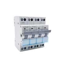 Commutateur de transfert manuel sur rail DIN NLZ1-63 MTS, inverseur de source double alimentation 1P 2P 3P 4P 63A 100A 125A, interrupteur d'interverrouillage isolant