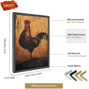 UNIART-<span class=keywords><strong>Peinture</strong></span> <span class=keywords><strong>à</strong></span> <span class=keywords><strong>l</strong></span>'<span class=keywords><strong>Huile</strong></span> sur Toile Acrylique Fait <span class=keywords><strong>à</strong></span> la Main, Réalisme, <span class=keywords><strong>Peinture</strong></span> <span class=keywords><strong>à</strong></span> <span class=keywords><strong>l</strong></span>'<span class=keywords><strong>Huile</strong></span> Animale, Décoration Murale pour Galerie - Product Image 3