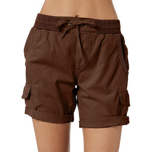 Shorts cargo pour femmes en toile respirante de haute qualité 2025 avec impression de logo personnalisé, coupe ajustée, style streetwear décontracté - Product Image 1