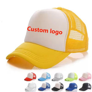 Casquette de camionneur avec logo personnalisé de haute qualité 5 panneaux en maille brodée de sport réglable en toile de polyester/coton Performance Beach Travel - Product Image 2