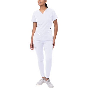 Ensembles d'uniformes de gommage de figue d'infirmière à manches courtes gommages de soins infirmiers médicaux pour le médecin costumes de gommage personnalisés uniformes d'hôpital - Product Image 4