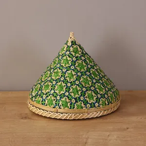 Couverture de filet en bambou, dôme de nourriture, légumes, fruits, séchage, tente de service, panier tissé de pique-nique, panier de service en maille Anti mouches - Product Image 4