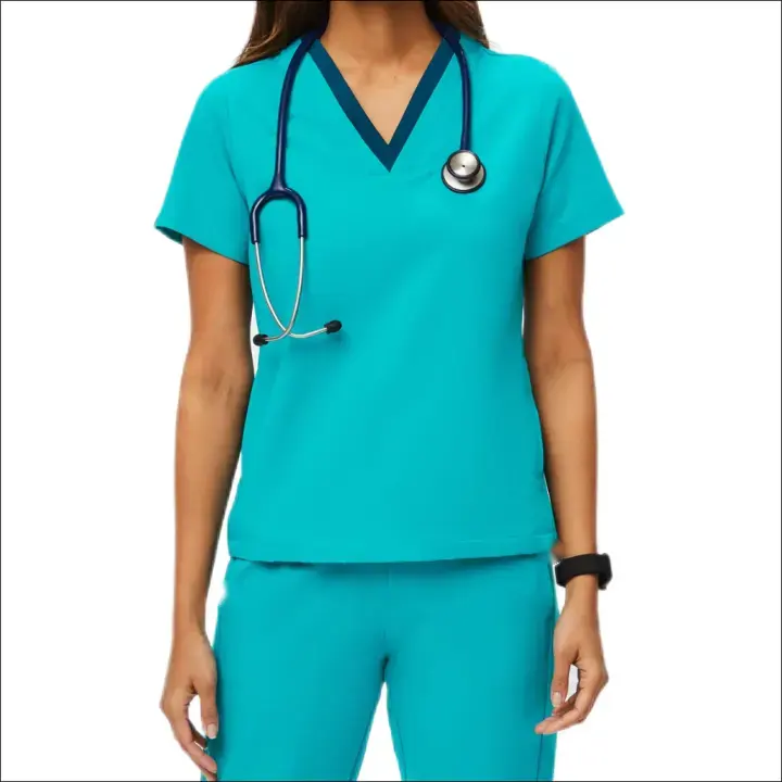 Ropa médica Uniforme de hospital de color sólido para médicos Hombres Ropa de hospital Bata de paciente Ropa de algodón Unisex personalizada