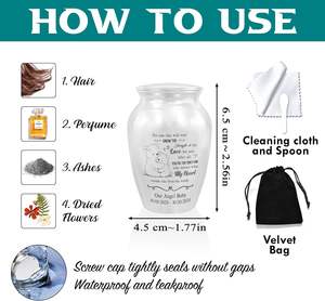 Mini urne personnalisée pour bébé en acier inoxydable Urne décorative gravée commémorative pour la perte d'un enfant en argent de taille personnalisée - Product Image 3