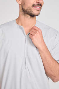 Thobe islamique saoudien à manches longues pour hommes, vêtements musulmans Jubba personnalisés grande taille pour le printemps à Dubaï, vente à chaud - Product Image 6