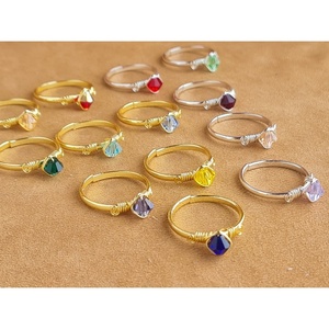 Stylish Gold and Silver Plated <b>Crystal</b> <b>Rings</b> with Vibrant Accents Resale Product - Product Image 2