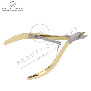 Golden Cuticle Nippers with Two Springs 7 mm Cuticle Cutter Cuticle Nippers Stainless Steel with Sharp and Smooth Cut - Product Image 2