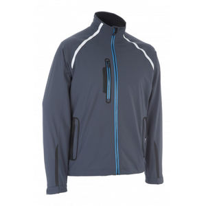 Veste coupe-vent décontractée pour homme, printemps, accents réfléchissants, fermeture éclair imperméable, coque en soie tissée, personnalisable, sécurité scolaire - Product Image 4