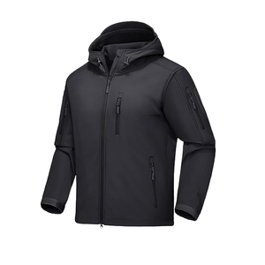 Veste polaire d'hiver chaude softshell pour homme de couleur unie à personnaliser avec sérigraphie brodée et impression numérique par sublimation - Product Image 3