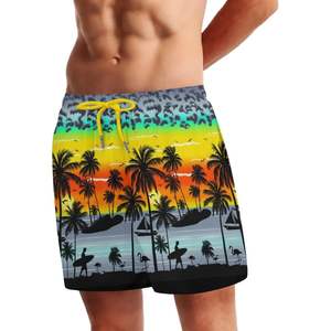 Pantalones cortos de surf de playa de diseño personalizado de alta calidad totalmente sublimación de secado rápido con cordón en la cintura patrón de estilo de calle alta - Product Image 5