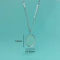 Haute qualité 925 en argent Sterling collier ovale réglage souvenir lait maternel cendres cheveux résine bijoux blanc bricolage pendentif composant