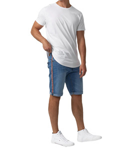 กางเกงยีนส์ขาสั้นทรงตรงเอวสูงสำหรับผู้ชาย แต่งขาด ล้างสี ผ้าทอ ระบายอากาศ พร้อมเข็มขัด กระดุม และซิป สไตล์สตรีทแวร์ลำลองสำหรับฤดูร้อน - Product Image 6