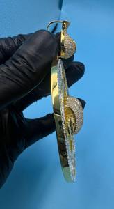 จี้เพชรโมอิสซาไนต์ VVS รุ่นลิมิเต็ดอิดิชั่น ประดับเพชรแบบฮิปฮอป พร้อมสร้อยเงินแท้ 925 ดีไซน์ทรงกลม ราคาสุดคุ้ม - Product Image 2