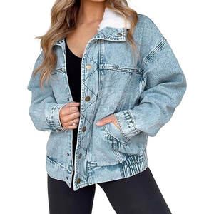 แจ็กเก็ตยีนส์สำหรับผู้หญิงแจ็กเก็ตยีนส์แห้งเร็วดีไซน์ใหม่สำหรับผู้หญิงใส่สบาย - Product Image 1