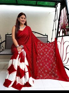Sari de inspiración ligera para mujer en colecciones de tela de patrón elegante único multicolor de mayorista - Product Image 3