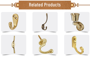 Sombrero con acabado de latón de 125mm de alta calidad y gancho para abrigos Diseño moderno Rieles colgantes Mejor rendimiento con precio con descuento - Product Image 3