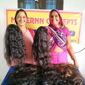 Sin procesar virgen barato pelo indio natural sedoso largo color negro ondulado máquina doble trama paquetes venta al por mayor cabello humano crudo - Product Image 4