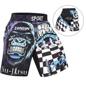 MMA BJJ Shorts pour hommes, short Muay Thai imprimé, entraînement de combat, caleçons de boxe, entraînement croisé, short d'entraînement - Product Image 6