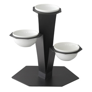 Ensemble de 3 supports à bols bleus pour la vaisselle de fête et les décorations de table - Product Image 1