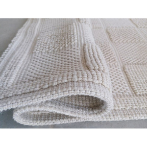 เสื่ออาบน้ำไมโครไฟเบอร์ที่ทันสมัยพร้อมแผ่นรองในห้องน้ำผ้าแจ็คการ์ดลายทางกันลื่น - Product Image 2