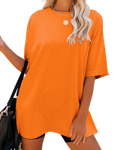 Camisetas de verano para mujer, camisetas de manga corta con cuello redondo, holgadas, con hombros caídos, camisetas transpirables, camisetas personalizadas para hombre, 2 unidades - Product Image 4