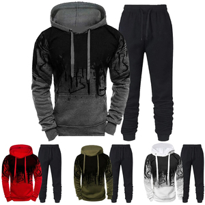 Oversized Track Suit men Casual Streetwear Hoodie Stacked <b>Sweatpants</b> <b>Set</b> Plus Size Winter Designer Plus Size Tracksuits - Product Image 6