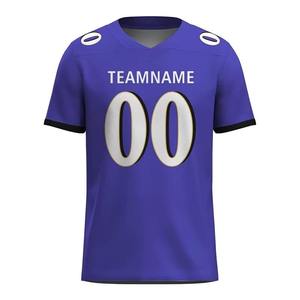 Uniforme de football américain grande taille, vêtements de sport, 100% polyester, maillot imprimé personnalisé, manches courtes, antibactérien, respirant - Product Image 5