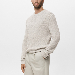 Suéter de Hombre de Punto con Hombros Caídos, Estilo Informal, 100% Algodón, Logotipo Personalizado, Ajuste Holgado, Invierno 2025 - Product Image 3