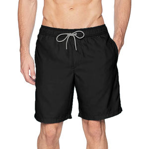 Short de gymnastique en nylon noir personnalisé de haute qualité pour hommes taille élastique respirant motif mi-solide style d'entraînement décontracté OEM numérique - Product Image 1