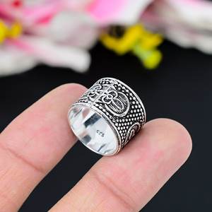 แหวนนิ้วสำหรับทำสมาธิของนักออกแบบแหวนสปินเนอร์โบฮีเมียนทำด้วยมือสีเงินเยอรมัน - Product Image 4