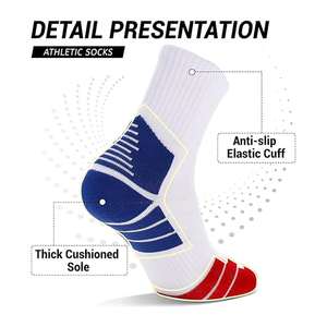 Chaussettes de baseball tendance de haute qualité, logo personnalisé, tricotées en spandex/polyester, respirantes, antidérapantes, séchage rapide, couleurs personnalisées - Product Image 2