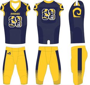 Nouvelle conception, uniforme de football américain professionnel, personnalisé, respirant, manches courtes, 100% polyester - Product Image 6